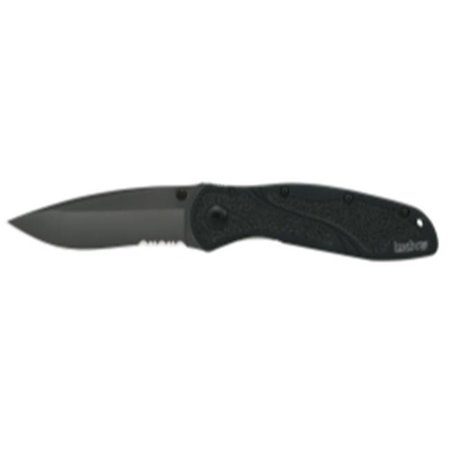 KERSHAW Kershaw KER1670BLKST Black Blur Knife with Serrated Blade KER1670BLKST